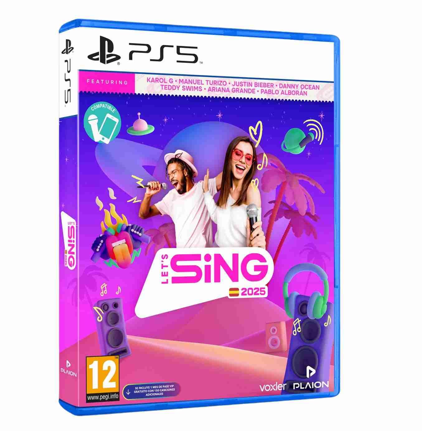 Plaion Let's Sing 2025 – Karaoke Multijugador con Modos Clásico y Carrera, Personalización de Avatar y Pase VIP Plaion Let's Sing 2025 – Karaoke Multijugador con Modos Clásico y Carrera, Personalización de Avatar y Pase VIP